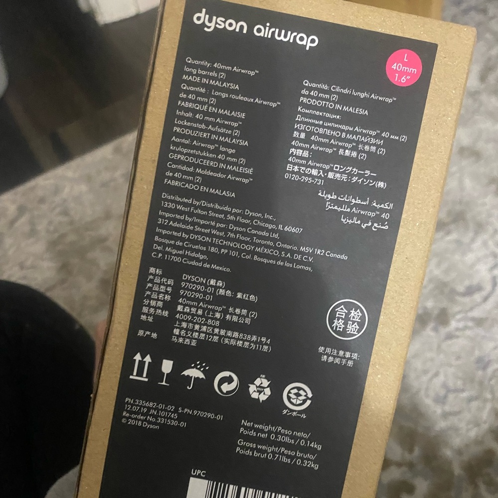 Dyson air wrap 40 MM long barrel